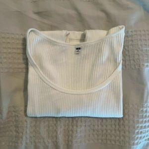 uniqlo off-white ribbed long sleeve